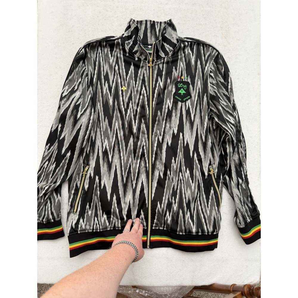LRG Roots & Equipment Roots People Rasta Track Jacket Men's 2XL Full Zip RARE